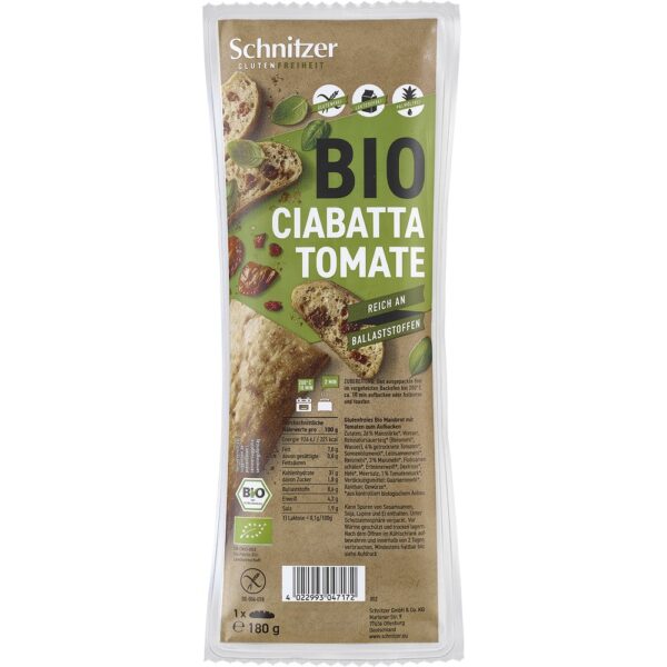 Ciabatta bio cu tomate fara gluten