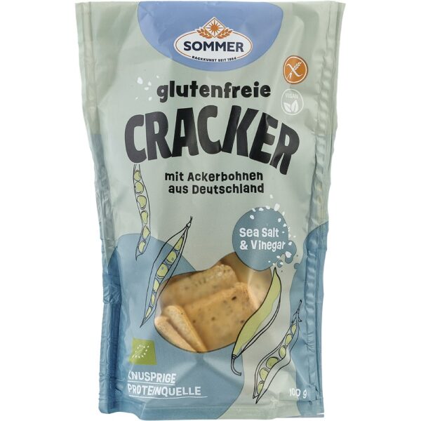 Crackers bio cu fasole si cu sare de mare fara gluten
