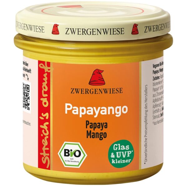 Crema tartinabila vegetala Papayango cu papaya picanta si mango fara gluten