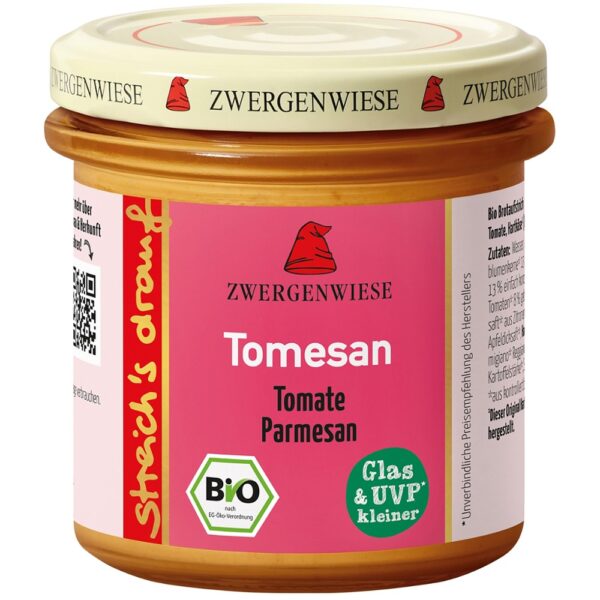 Crema tartinabila vegetala Tomesan cu tomate si parmezan