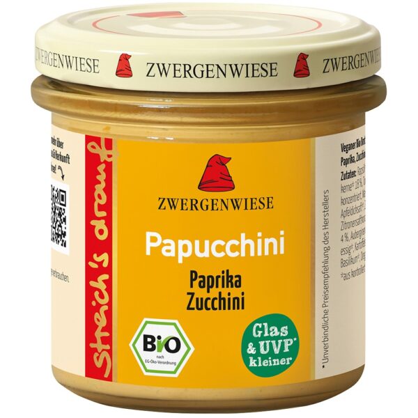 Crema tartinabila vegetala bio Papucchini cu ardei si zucchini