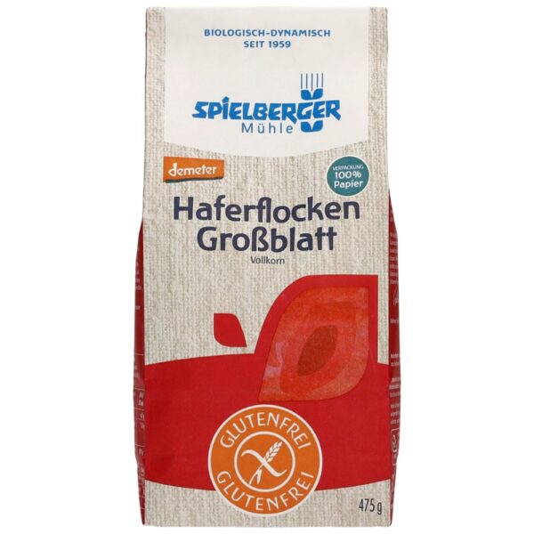 Fulgi mari de ovaz bio integrali FARA GLUTEN Demeter