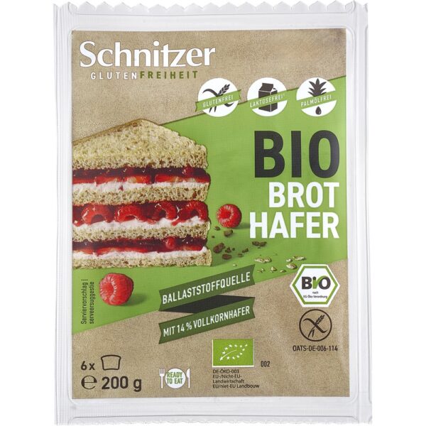 Paine bio din faina integrala de ovaz si fulgi de ovaz 6 felii fara gluten