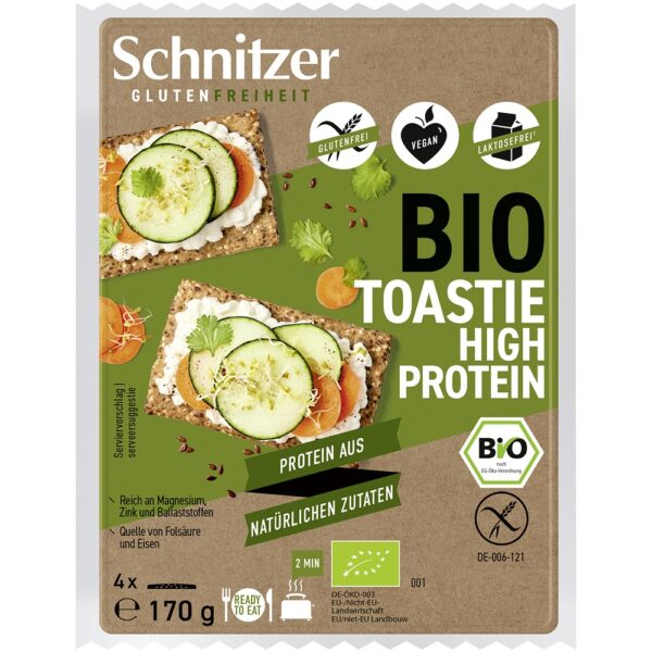Paine bio toast bogata in proteina 4 felii fara gluten