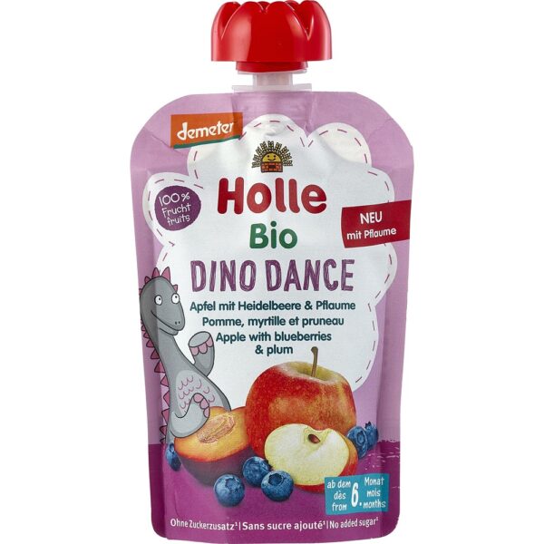 Piure bio de mere cu afine si prune pentru copii 6 luni